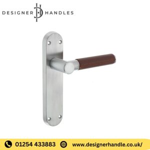 Satin steel door handles