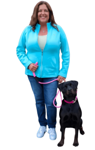 Alyson with her dog wearing Good Walker Dog Leash