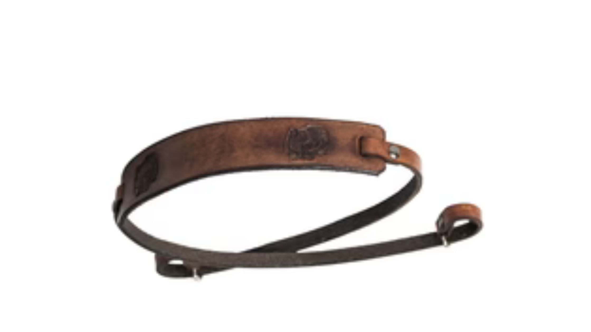 Leather gun sling with deer